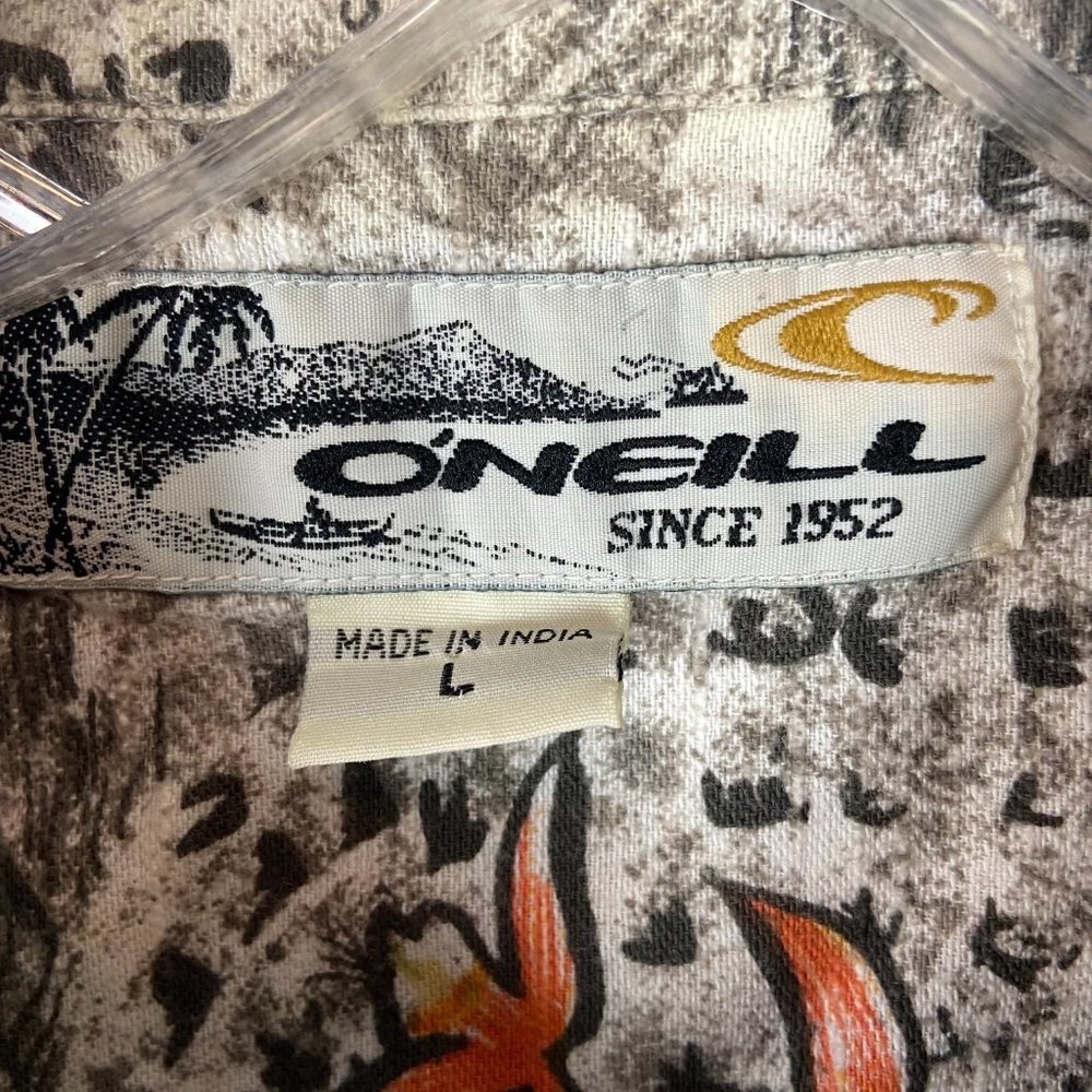 Sold* O'Neill Men's Casual Button Down Shirt - Orange Floral - Picture 4 of 8